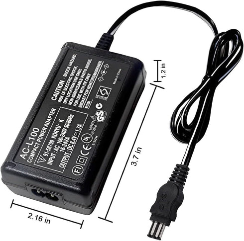 AC-L100 Power Supply Charging Adapter for Sony Handycam Camera Camcorder,8.4V 1.5A,for DCR TRV128 TRV103 TRV130 TRV150, CCD-TRV108 TRV308 Replace ...