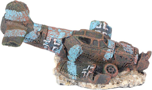 balacoo Fish Tank Helicopter Landscape: Aquarium Ships Fish Tank Helicopter Decorations Plane Aquarium Accessories Artificial Aquarium Decorations...