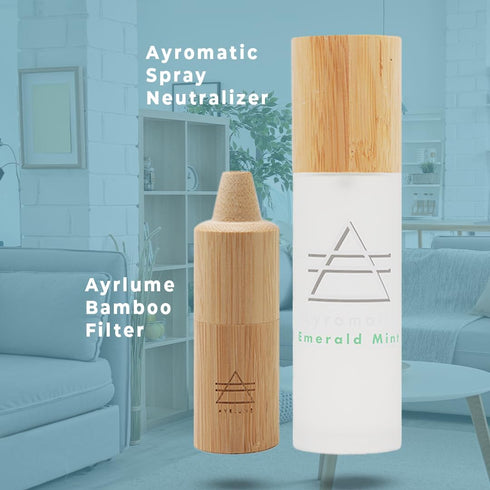 Ayr Edition | Ayrlume Filter & Odor Neutralizer Spray 100ml | Bamboo Personal Air Filter | Odor Neutralizer Spray...