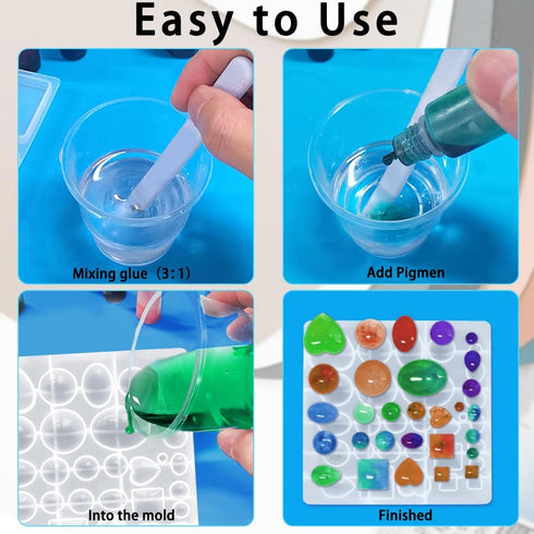 2 Pack Resin Molds Jewelry, findTop Jewelry Molds for Resin Casting, Silicone Molds for Epoxy Resin for Pendant, Earrings, Necklace, Keychains...