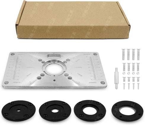 Router Trimmer Woodworking Wood, Aluminium Alloy Router Table Insert Plate Tool, Routers Bench Trimming for Woodworking...