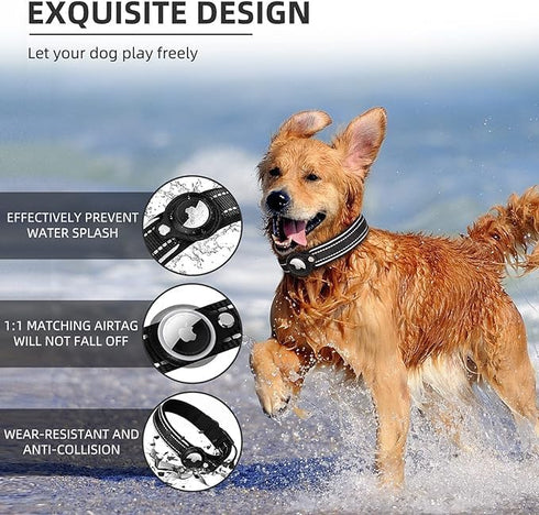 Reflective Dog Collar, Dog Collar, Heavy Duty Dog Collar, Adjustable Accessories Pet Collar for Small Medium Large Dogs (XL, Black)...