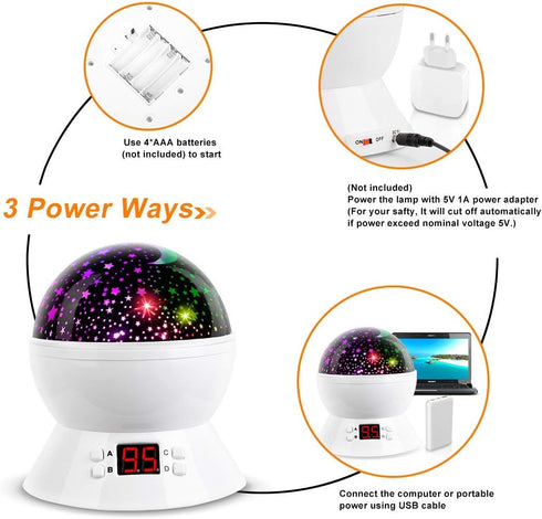 MOKOQI Star Night Light Projector for Kids with Timer - Glow in The Dark Stars and Moon, Best Gift for 1-14 Years Old...