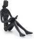 Iron Reading Figurine - Modern Decorative Bookshelf Decor Accent for Home Office, Shelf Table Decoration, Gifts for Book Lovers...