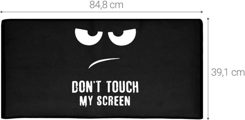 kwmobile Computer Monitor Cover Compatible with 34-35" Monitor - Don't Touch My Screen White/Black...