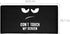 kwmobile Computer Monitor Cover Compatible with 34-35" Monitor - Don't Touch My Screen White/Black...