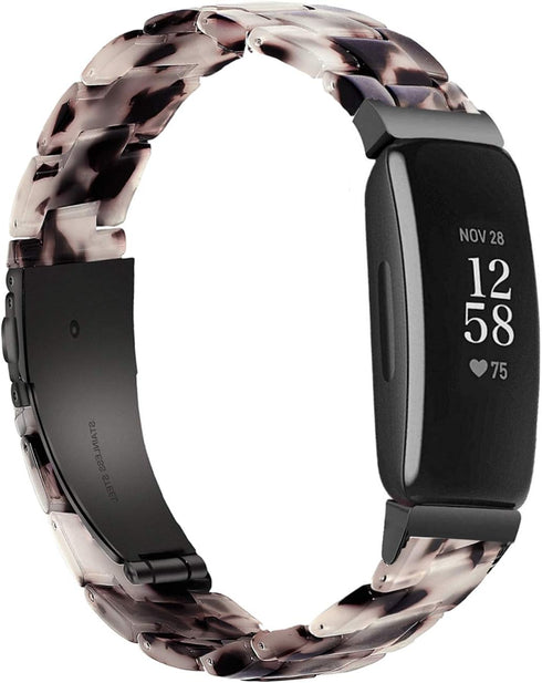 Wongeto Compatible with Fitbit Inspire 2 & Inspire/Inspire HR Bands for Women, Resin Wristband Strap Bands for Fitbit Inspire accssorises (Flower ...