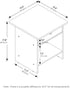Furinno Dario End Table / Side Table / Night Stand / Bedside Table with Bin Drawer, 1-Pack, Espresso/Brown...