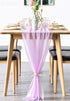 BOXAN Rustic 30x120 Inch Light Purple Sheer Table Runner for Boho Lavender Wedding Party Decor,Romantic Bridal & Baby Shower Lilac Reception Table...
