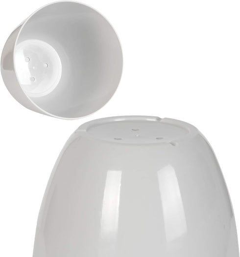 Youngever 24 Pack 5CM Mini Plastic Planters, Indoor Flower Plant Pots, Grey Gardening Pot with Drainage - NO Plant Included (Modern)...