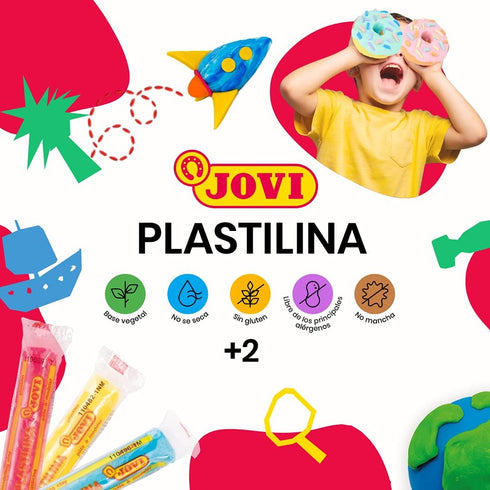 Jovi Plastilina Reusable and Non-Drying Modeling Clay; Nature Colors, 0.50 Oz. Bars, Set of 6, Perfect for Arts and Crafts Projects...