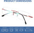 FEISEDY Lightweight Rimless Titanium Stainless Steel Anti-Blue Light Reading Glasses B2686...