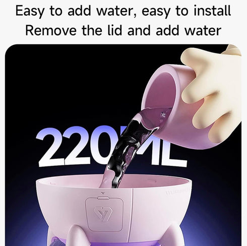 Space Capsule Air Humidifier 220ML with LED light, USB Ultrasonic Cool Mist Humidifier, Nursery Portable, Raindrop Car, Astronaut Antigravity, Cut...