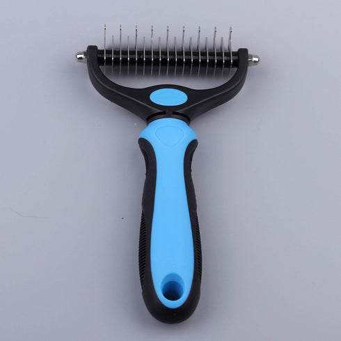 Pet Grooming Brush and Dematting Tool for Detangling Loose Haired and Undercoat, Helps Reduce Tangles and Mats in Long Fur, Gentle and Stress Free...