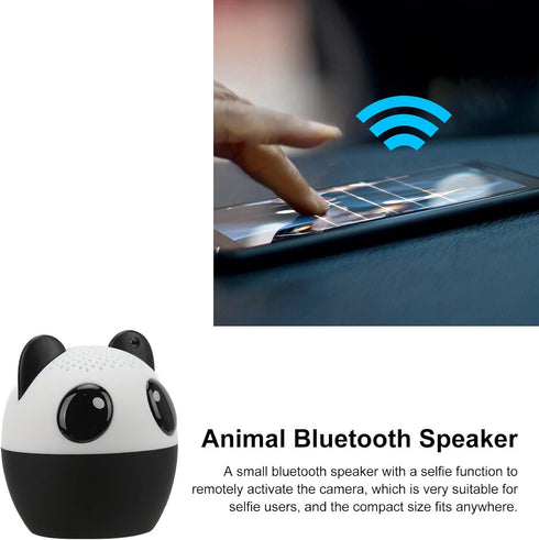 LiebeWH Mini Cute Animal Speaker Mini Bluetooth Speaker Animal Loudspeaker with Selfie Function for Kids (Panda)...