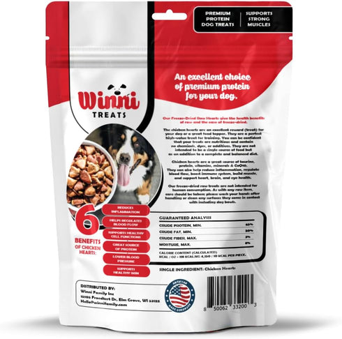 Freeze Dried Raw Chicken Hearts...