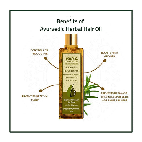 Herbal Hair Oil Ayurvedic Raw Herbs Mix Oil Multipurpose Hair Oil for Hair Growth and Anti Dandruff, Hair Fall Control, Thick and Long Hair 100ml...