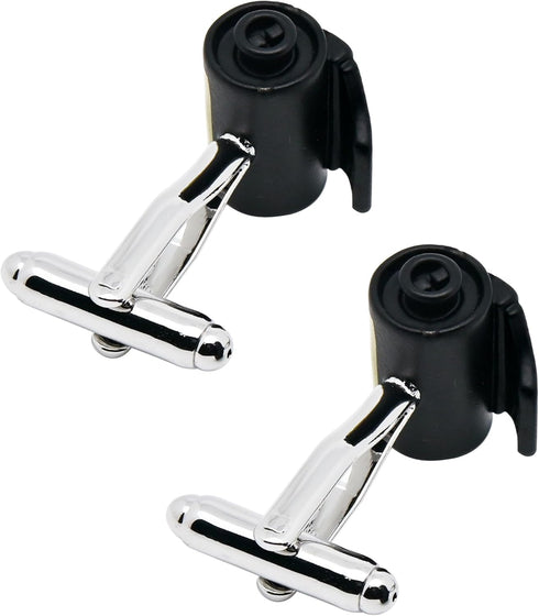 Funny Camera Roll Film Cufflinks for Men Dress In Gift Case Unique Black Men's Cufflinks Set for Wedding Party Birthday Anniversary Dress...