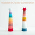 Stacking Cups Toy for Baby Age 6 Months+, Educational Silicone Stacking Toy for Toddler, Colorful Learning & Bath Toy, Soft Teething Toy, Easter B...