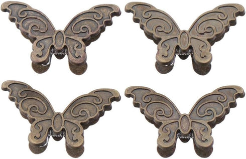 4Pcs Cute Butterfly Shaped Binder Clips, Metal Paper Binder Clip, Bill Binder Clips for Home Office (Bronze)...