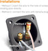 Kalevel 2pcs Speaker Box Terminal Cup Square with 2 Pair Banana Plugs Screw Type Binding Post Subwoofer Box Terminal Cup 3.2in Banana Plugs 4mm fo...