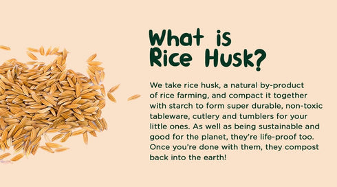 Nuby Rice Husk Baby Bowl - Eco-Friendly Tableware - 100% Compostable and Biodegradable - 6+ Months...