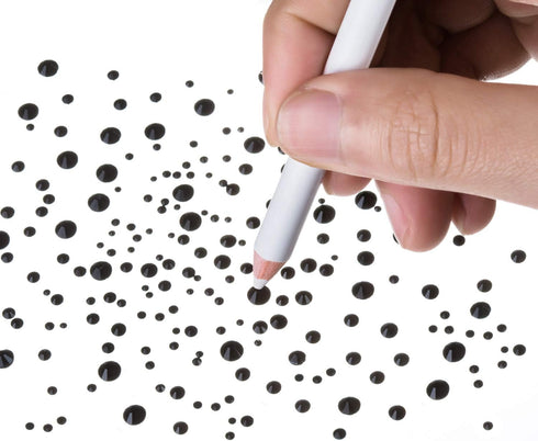 4200 Pieces Flat Back Rhinestones for Craft, Round Crystal Gems Stickers for Clothes, 1.5 mm - 4.8 mm, 6 Sizes (Black)...