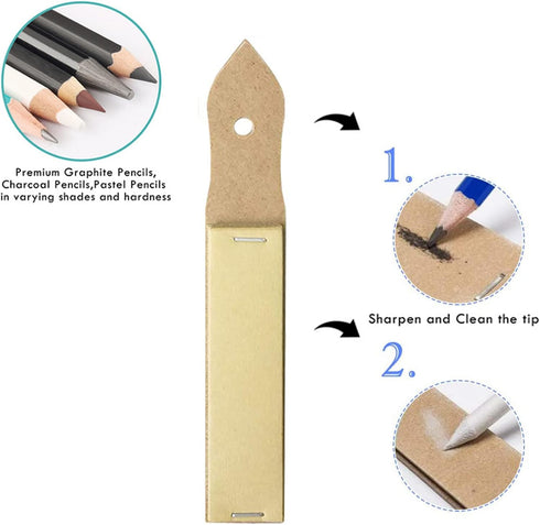 Blending Stump, 15 Pack has Art Eraser Extender Sandpaper, Paper Blending Stumps for Drawing Shading Pencils for Sketching, Blending Pencil, Blend...