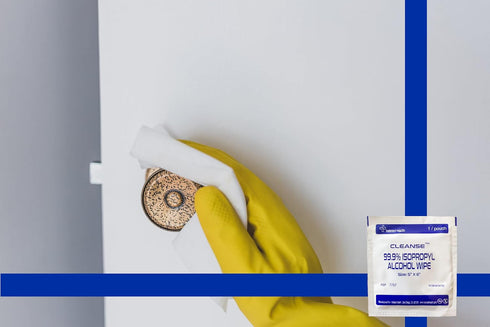 Cleanse 99.9% Isopropyl Alcohol Handy Wipes, 50 Counts Lint Free Non-Abrasive No Water Residue Ideal for Electronics, Household, Work Equipment Sa...