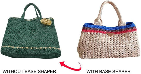 PH PandaHall 1pc Crochet Bag Bottom Oval Long Crochet Shaper Base 9.8 x 4.7" Oval Purse Bottom Bag Cushion Base with Holes for Handbag DIY Shoulde...