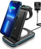 MSTJRY Wireless Charging Station, 3 in 1 Wireless Fast Charger Stand for iPhone 15/14/13/12/11/Pro/Max/XS/XR/X/8/Plus, for Apple Watch Ultra 8/7/6...