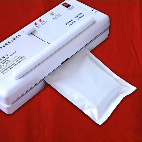 PABCK 100 Pieces White Metallic Mylar Foil Open Top Sealable Bags 3.1x4.7 inch Vacuum Heat Seal Pouches for Food Storage Packaging with Tear Notch...