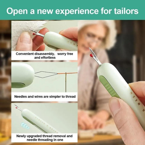 Seam Ripper, 2024 Upgrade 2 in 1 Needle Threader for Sewing, Threading and Thread Removal Tools, Sewing Seam Thread Remover for Needle Work Patter...