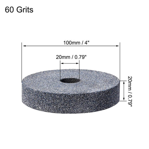 uxcell 4-Inch Bench Grinding Wheels Aluminum Oxide 60 Grits Surface Grinding Ceramic Tools...