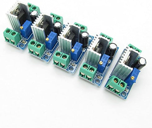 JIUWU 5pcs LM317 DC-DC Converter Buck Circuit Board Adjustable Linear Regulator - Power Converters - Converter - 1.5A Output, 4.2-40V Input - Mult...