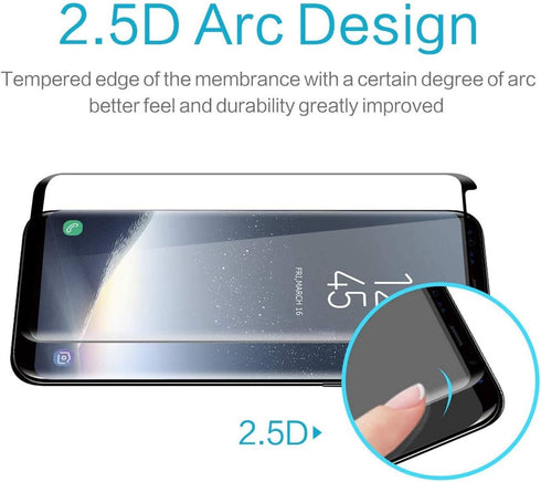 Galaxy S8 Plus Screen Protector, 2 Pack Tempered Glass Screen Protector, 2 Pack Camera Lens Protector, 9H Hardness Tempered Glass Screen Protector...