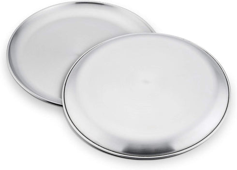 TeamFar Pizza Pan, 10 inch Pizza Pans Pizza Tray Stainless Steel for Oven Baking, Non Toxic & Healthy, Heavy Duty & Dishwasher Safe - Set of 2...