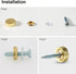 TOP-VIGOR 8pcs 16mm Mirror Screws, Stainless Steel Brushed Screws Cap Cover Nails Fasteners for Decorative Mirror...