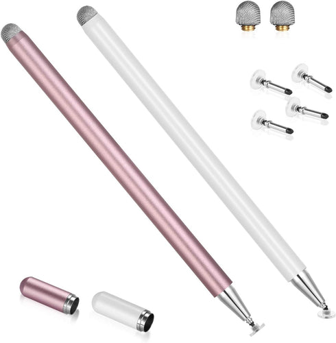 Stylus Pens for iPad, Touch Screens Stylus Pencils High Sensitivity Disc & Fiber Tip Universal Stylus with Magnetic Cap Compatible with iPad, iPho...