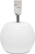 Simple Designs LT2084-PNK Mini Studded Texture White Ceramic Bedside Table Lamp, Pink...