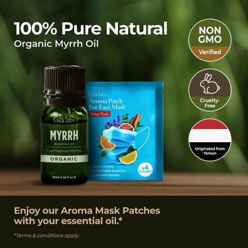 Gya Labs Organic Myrrh Essential Oil for Skin and face- 100% Pure Natural Myrrh Oils Organic for Diffuser, Hair, Candle Making & Massage, Natural ...