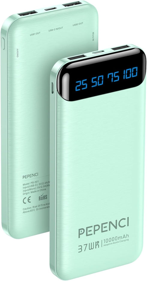 Portable Charger, 10,000 mAh Power Bank, USB C in&Out Fast Charging Battery Pack Compatible with iPhone 15/15 Plus/15 Pro/15 Pro Max, iPhone 14/13...