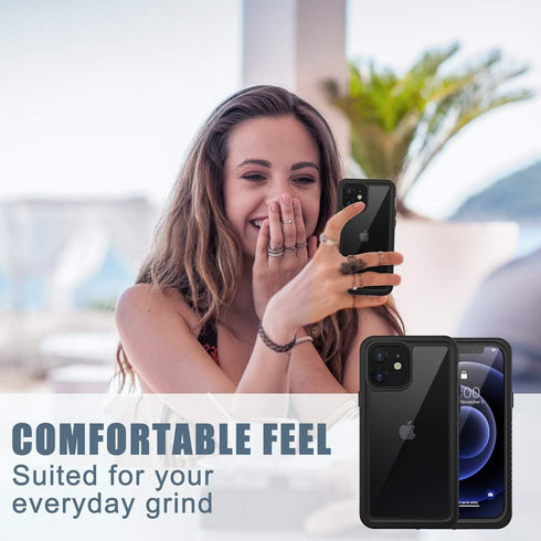Diverbox for iPhone 12 Waterproof Case,Waterproof Shockproof Dustproof IP68 Full-Body Hard Case Built-in Screen Protector Underwater Outdoor Water...