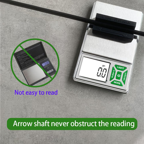 Arrow Scale Digital Grain, Archery Scale, Arrow Weight Scale with Arrow Holder, Large Backlight Display, 3086 Grains x 0.1gn, 200g x 0.01g, 6 Weig...