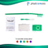 Red Orthodontic 5 Piece Braces Care Kit - Complete Dental Cleaning Set for Teeth with Travel Toothbrush, Wax, Floss, Brackets Cleaner - Essential ...