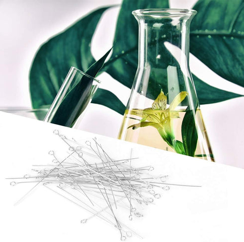 50PCS Reusable Inoculating Loops and Needle Set Laboratory Nichrome Inoculating Needle Tips Cell Streaking Lab Tools(2mm)...