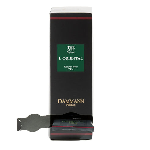 Dammann Freres Sachets, L'Ôriental Tea Bags, Premium Gourmet French Green Tea, Blend Passion Fruit, Peach, Strawberry Flavors, Individually Wrappe...