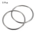 uxcell Stainless Steel O Rings, 5pcs 90mm(3.54") Outer Dia. 5mm Thickness Multi-Purpose Metal Welded O-rings Round Rings for Hardware Luggage Acce...
