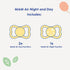 MAM Air Day & Night Baby Pacifier, for Sensitive Skin, Glows in The Dark, 3 Pack, 6-16 Months, Boy...