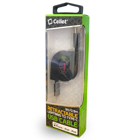 Retractable iPhone Cable, Lightning to USB-C Charging Cord Compatible for iPhone 14 Pro, 14 Pro Max,14 Plus, 13 12 11 iPad, iPad Pro, iPad Air, iP...